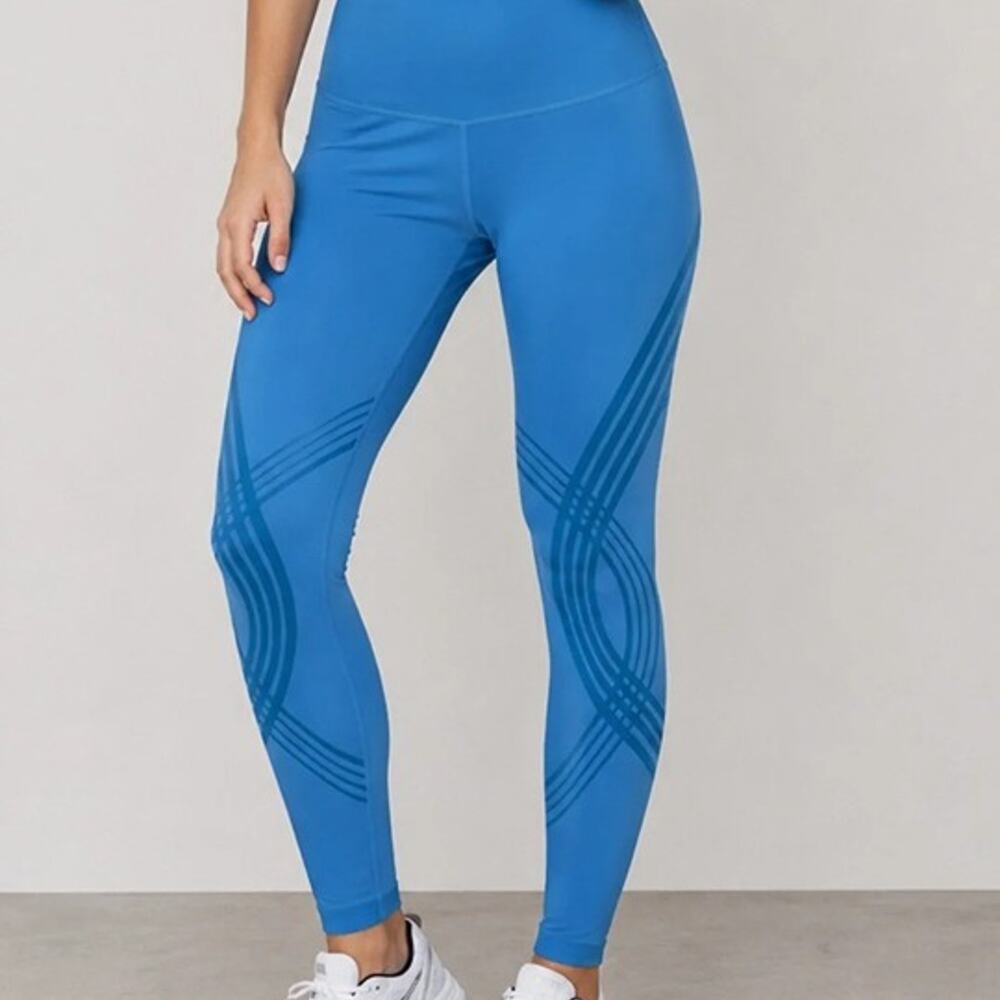 Fanka Power Blue Body Sculpt 7/8 Reversible Compression Lift Leggings Size M